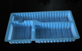 Transparent plastic tray